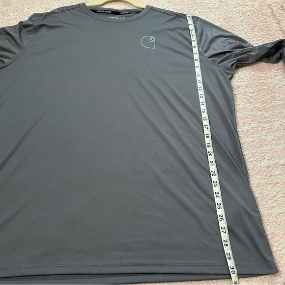 Carhartt Men's Gray Long Sleeve Force Sun Defender Shirt Size 2XL - Picture 8 of 13